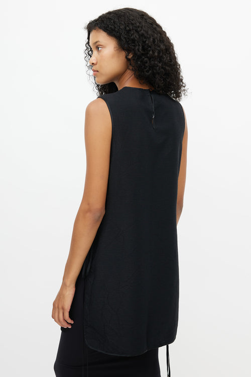 Rosetta Getty Black Side Tie Tunic