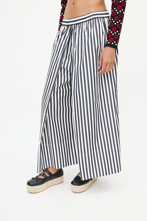 Rosetta Getty Black 
White Stripe Trouser