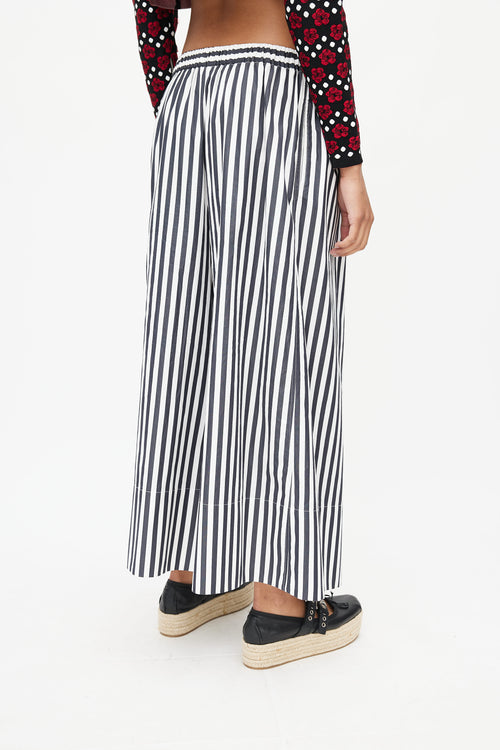 Rosetta Getty Black 
White Stripe Trouser