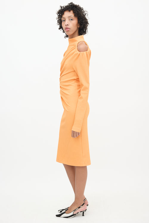 Rotate Birger Christensen Orange Cut Out Alice Dress