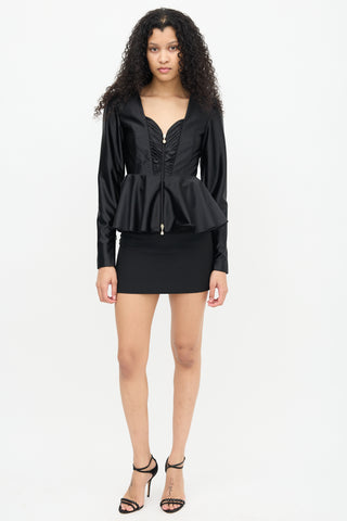 Rotate Black Annie Peplum Jacket