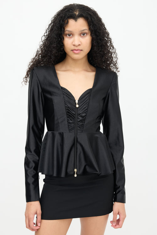 Rotate Black Annie Peplum Jacket