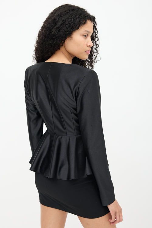 Rotate Black Annie Peplum Jacket