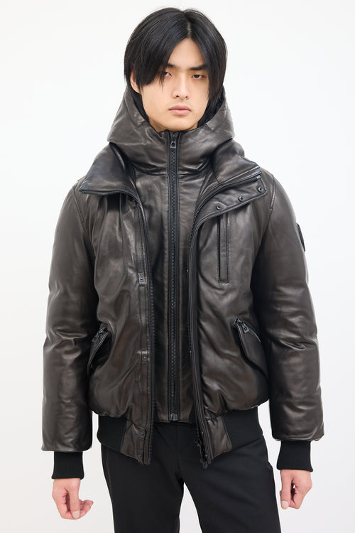 Rudsak Black  Padded Leather Jacket