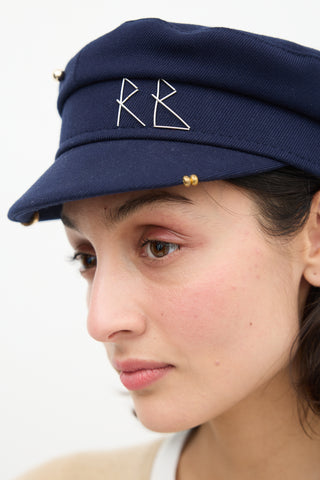 Ruslan Baginskiy Navy Pierced Baker Boy Hat