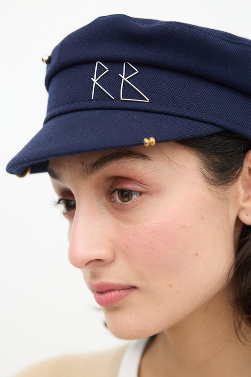 Ruslan Baginskiy Navy Pierced Baker Boy Hat