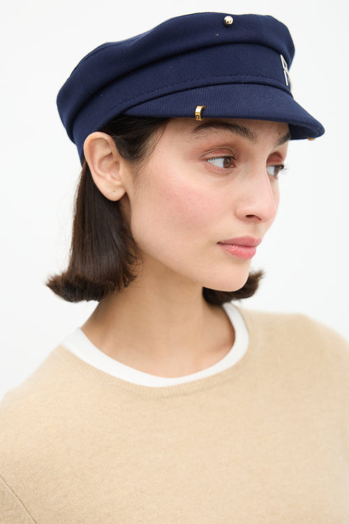 Ruslan Baginskiy Navy Pierced Baker Boy Hat