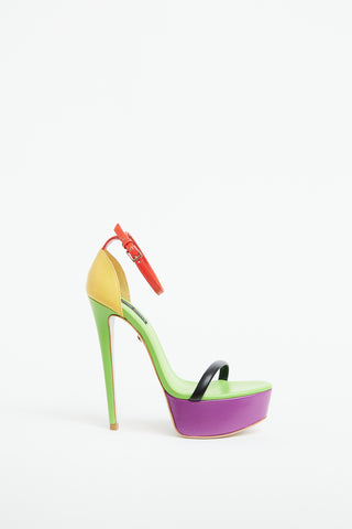 Ruthie Davis Green 
Multi Candy Platform Sandal