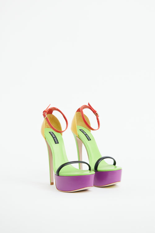 Ruthie Davis Green 
Multi Candy Platform Sandal