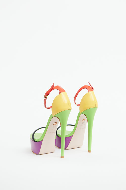 Ruthie Davis Green 
Multi Candy Platform Sandal