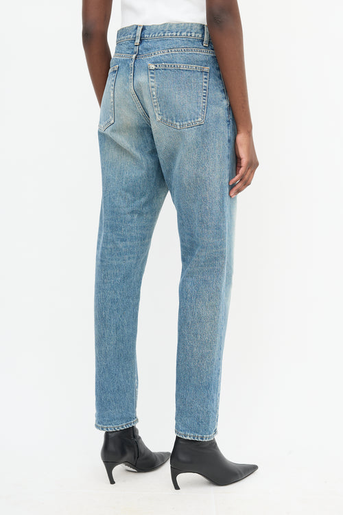 Saint Laurent Distressed Slim Jeans