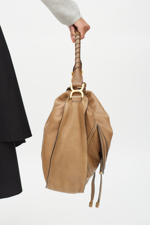 Chloé Brown Leather Marcie XL Tote Bag