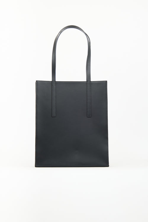 Sandro Black Leather Slim Tote Bag