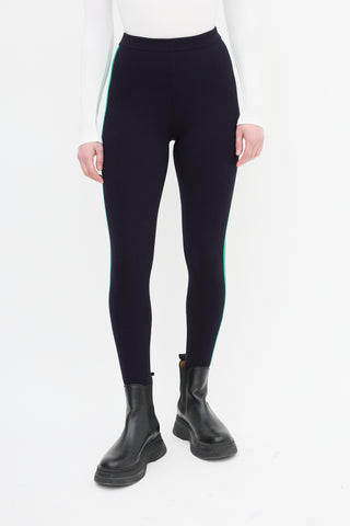 Sandro Navy Stripe Stirrup Legging