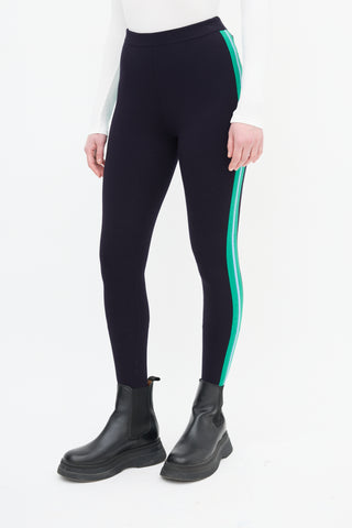 Sandro Navy Stripe Stirrup Legging