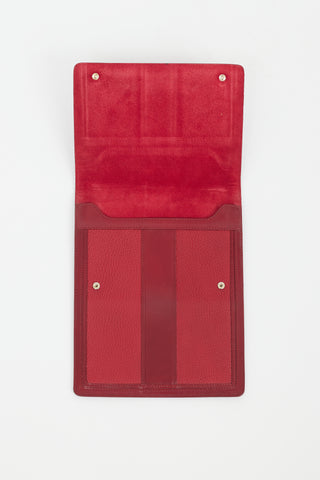 Burberry Red Leather Tablet Case