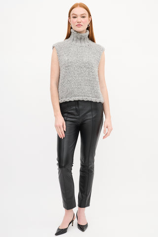 Smythe X Augden Grey Knit Sleeveless Sweater