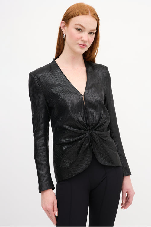 Smythe X Greta Constantine Black Tinsel Top