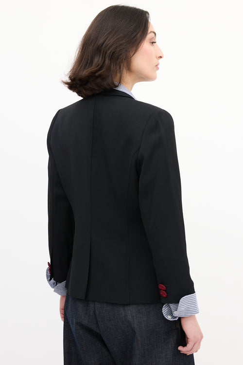 Smythe Black Double Breasted Blazer