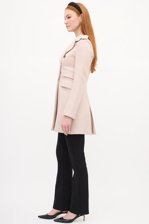 Smythe Pink Wool Double Breasted Coat