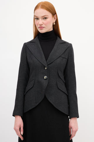 Smythe Herringbone Equestrian Blazer