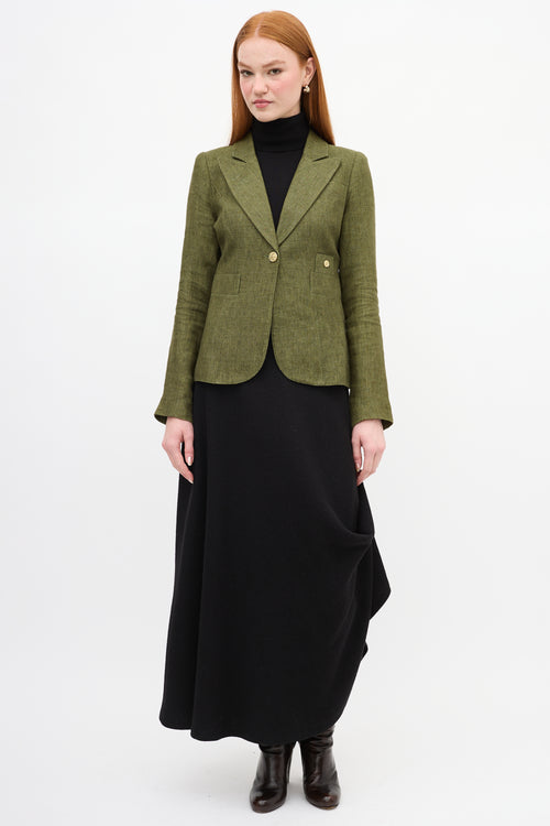 Smythe Green Linen Duchess Blazer