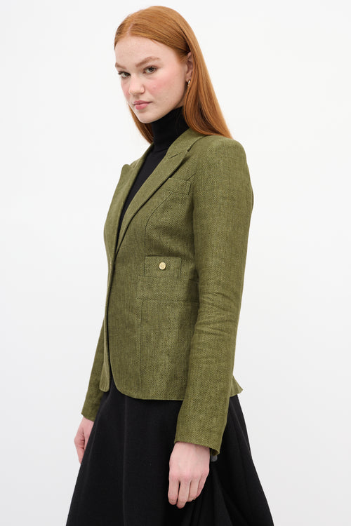 Smythe Green Linen Duchess Blazer