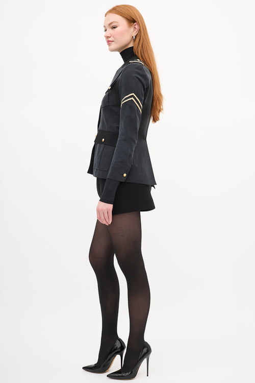 Smythe Dark Grey 
Gold Officers Jacket Blazer