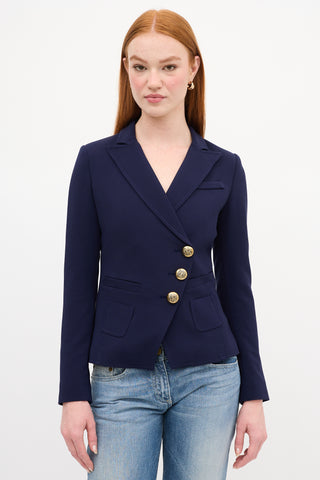 Smythe Navy Double Breasted Blazer