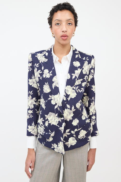 Smythe Navy 
Grey Floral Blazer