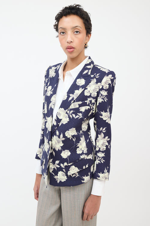 Smythe Navy 
Grey Floral Blazer