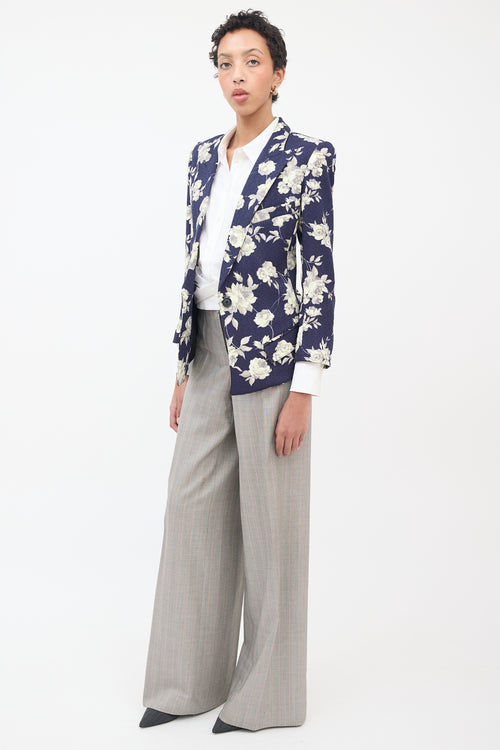 Smythe Navy 
Grey Floral Blazer