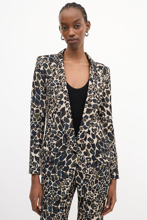 Smythe Camouflage Long Shawl Blazer