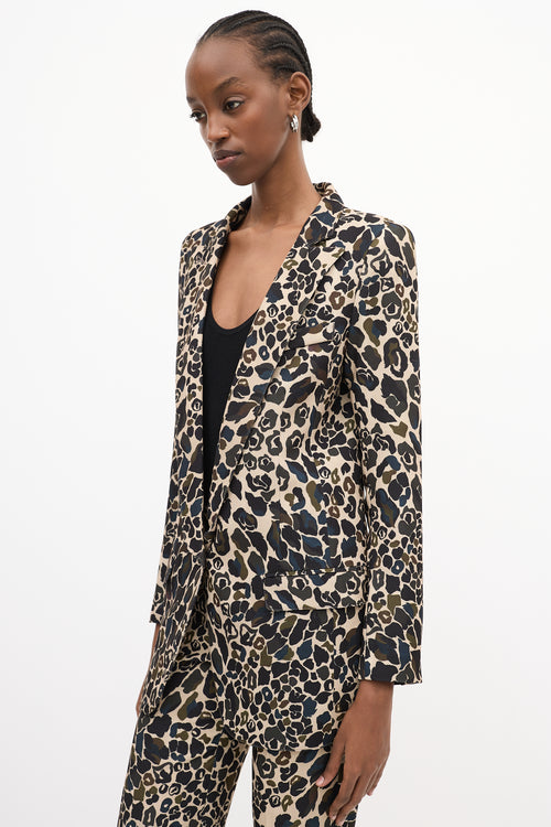 Smythe Camouflage Long Shawl Blazer