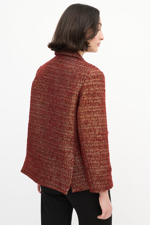 Smythe Red 
Gold Wool Tweed Blazer