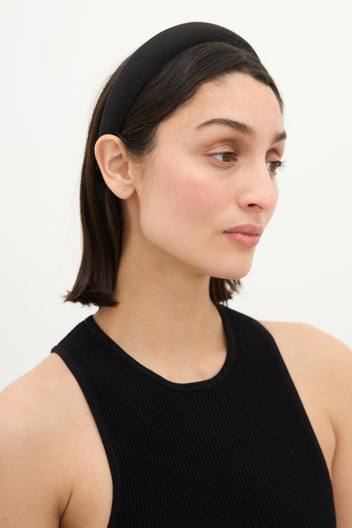 Sophie Buhai Black Classic Puffy Headband