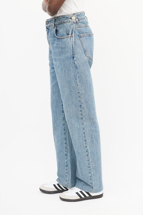 Sportmax Light Wash Ragno Layered Jeans