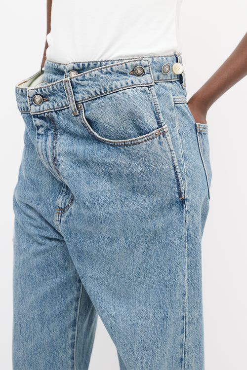 Sportmax Light Wash Ragno Layered Jeans