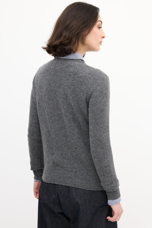 Stella McCartney Grey Knit Chain Embellished Sweater