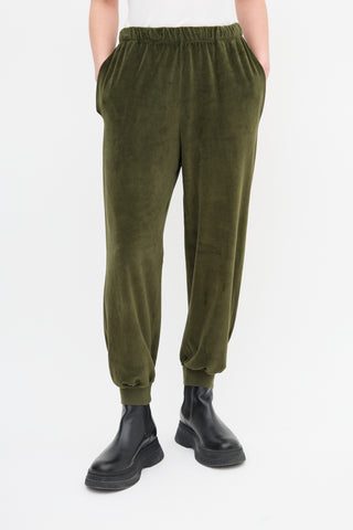 Suzie Kondi Green Velvet Lounge Pant