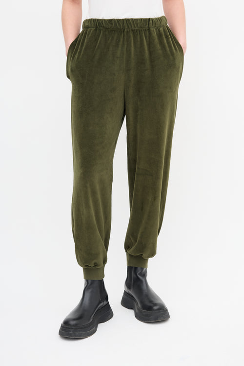 Suzie Kondi Green Velvet Lounge Pant