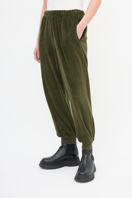 Suzie Kondi Green Velvet Lounge Pant