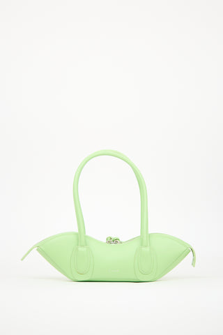 S. Joon Green Leather Mini Arc Bag