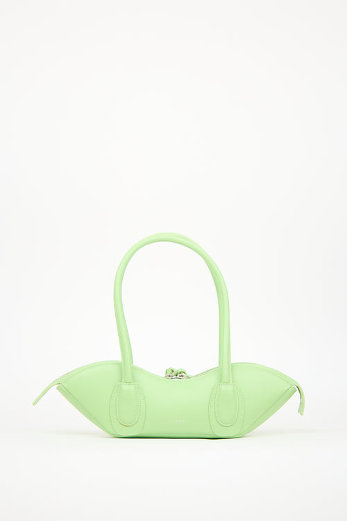 S. Joon Green Leather Mini Arc Bag