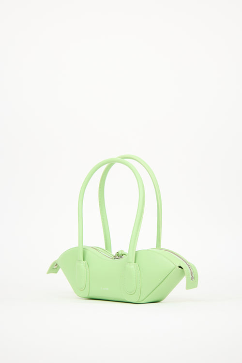 S. Joon Green Leather Mini Arc Bag