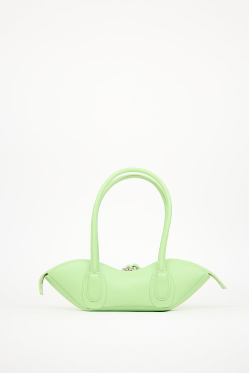 S. Joon Green Leather Mini Arc Bag