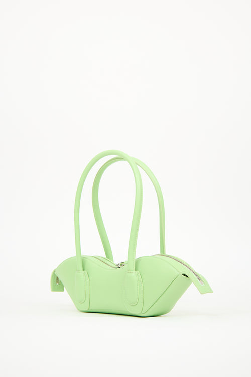 S. Joon Green Leather Mini Arc Bag