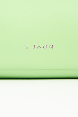 S. Joon Green Leather Mini Arc Bag