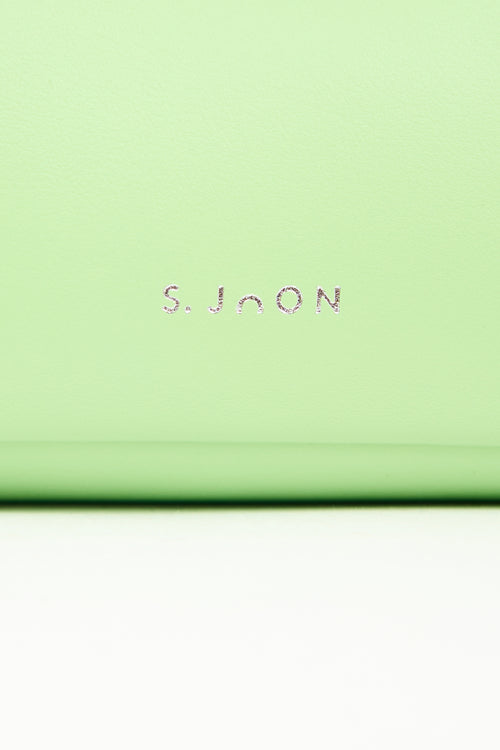 S. Joon Green Leather Mini Arc Bag