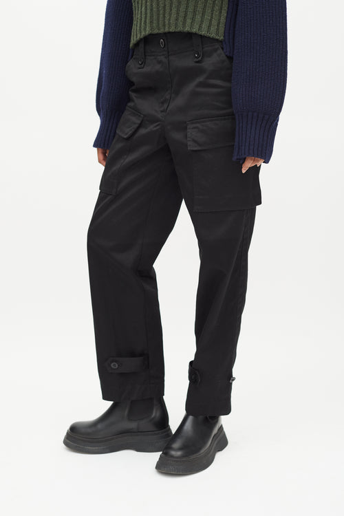 Sacai Black Cotton Cargo Pant